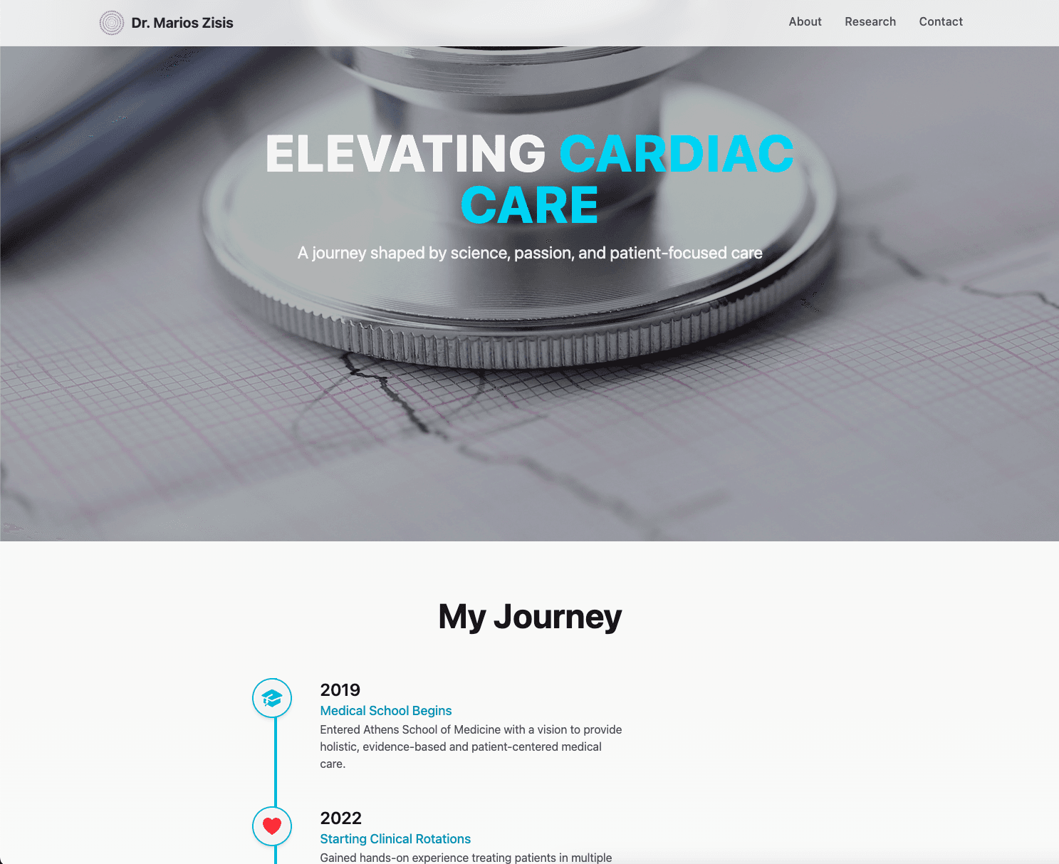 Screenshot of Dr. Zisis